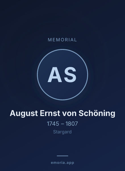 Memorial portrait of August Ernst von Schöning