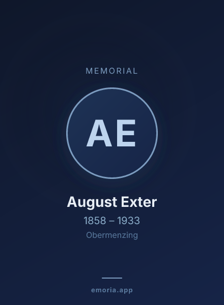 Memorial portrait of August Exter