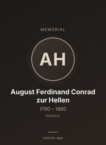 Memorial portrait of August Ferdinand Conrad zur Hellen