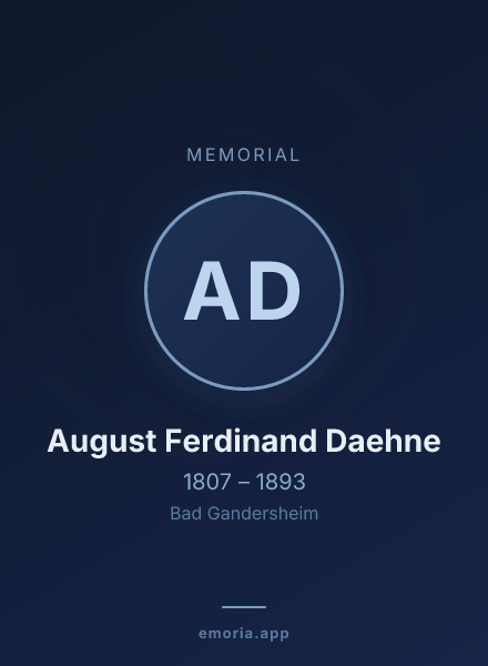 Memorial portrait of August Ferdinand Daehne