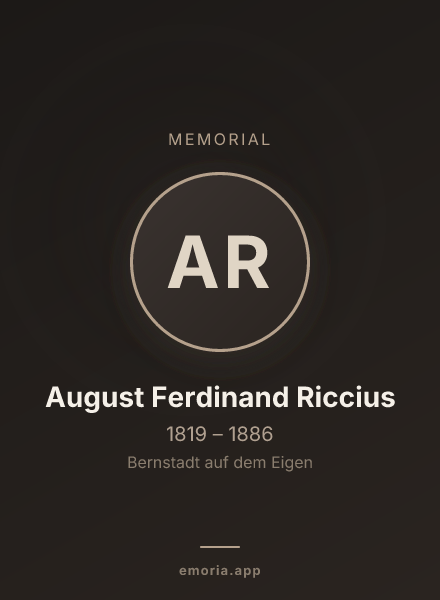 Memorial portrait of August Ferdinand Riccius