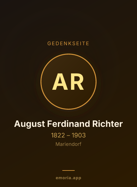 Gedenkportrait von August Ferdinand Richter