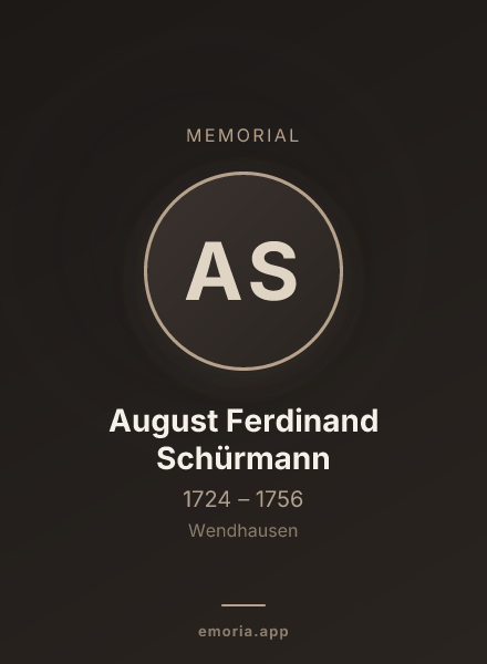 Memorial portrait of August Ferdinand Schürmann