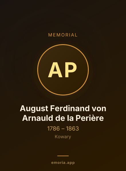 Memorial portrait of August Ferdinand von Arnauld de la Perière