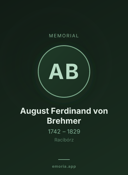 Memorial portrait of August Ferdinand von Brehmer