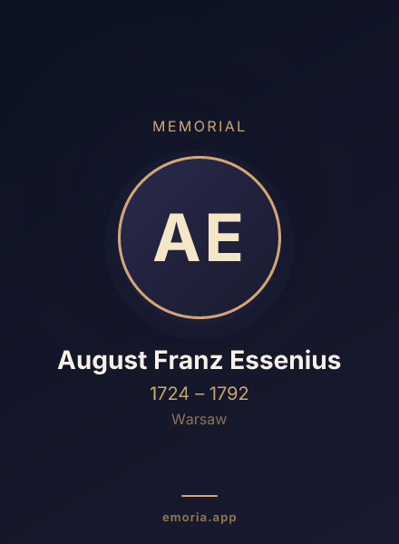 Memorial portrait of August Franz Essenius