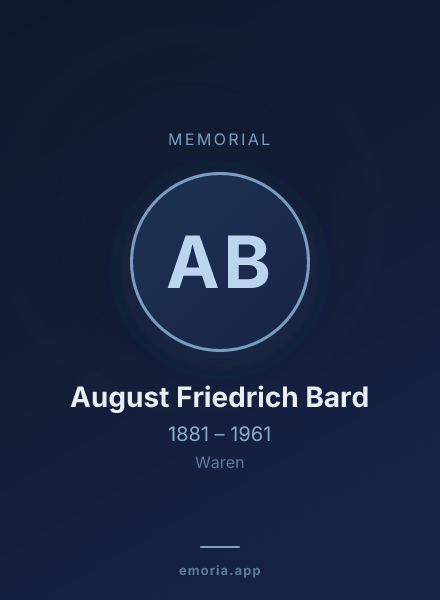 Memorial portrait of August Friedrich Bard