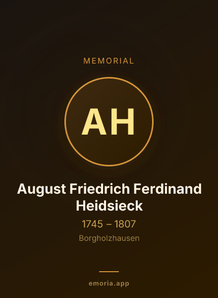 Memorial portrait of August Friedrich Ferdinand Heidsieck