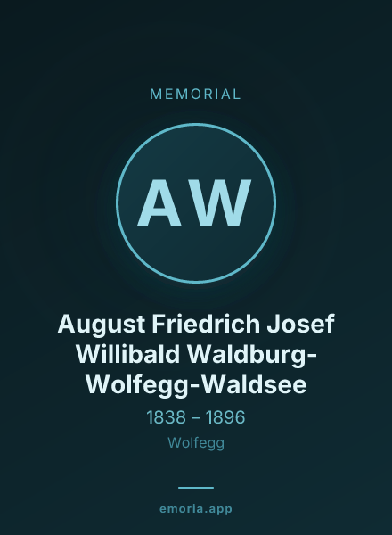 Memorial portrait of August Friedrich Josef Willibald Waldburg-Wolfegg-Waldsee