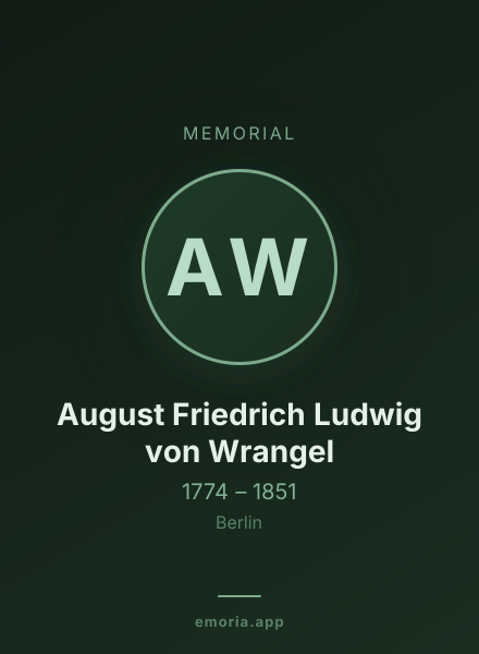 Memorial portrait of August Friedrich Ludwig von Wrangel