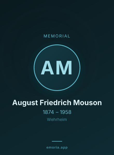 Memorial portrait of August Friedrich Mouson