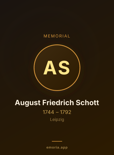 Memorial portrait of August Friedrich Schott
