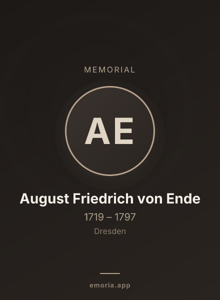 Memorial portrait of August Friedrich von Ende