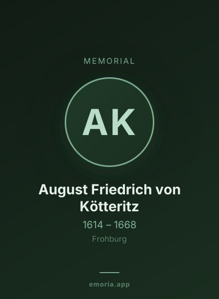 Memorial portrait of August Friedrich von Kötteritz