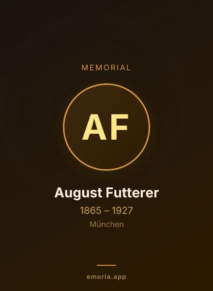 Memorial portrait of August Futterer
