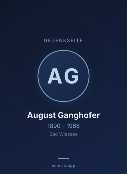 Gedenkportrait von August Ganghofer