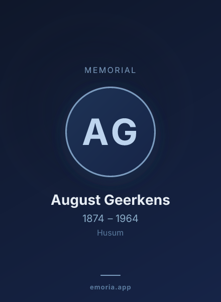 Memorial portrait of August Geerkens