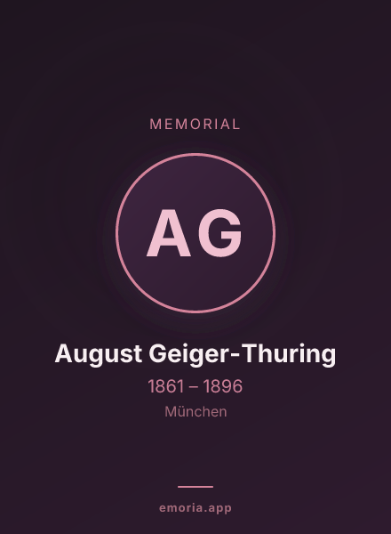 Memorial portrait of August Geiger-Thuring