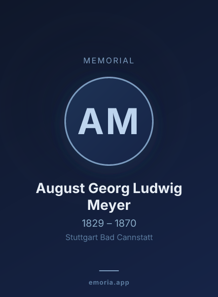 Memorial portrait of August Georg Ludwig Meyer