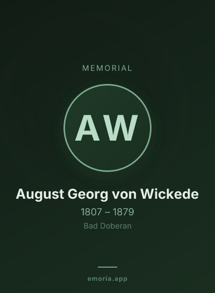 Memorial portrait of August Georg von Wickede