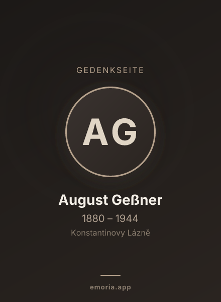 Gedenkportrait von August Geßner