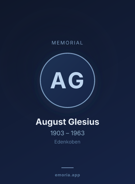 Memorial portrait of August Glesius
