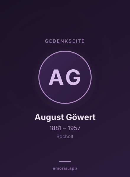 Gedenkportrait von August Göwert