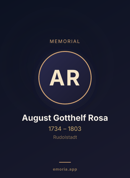 Memorial portrait of August Gotthelf Rosa