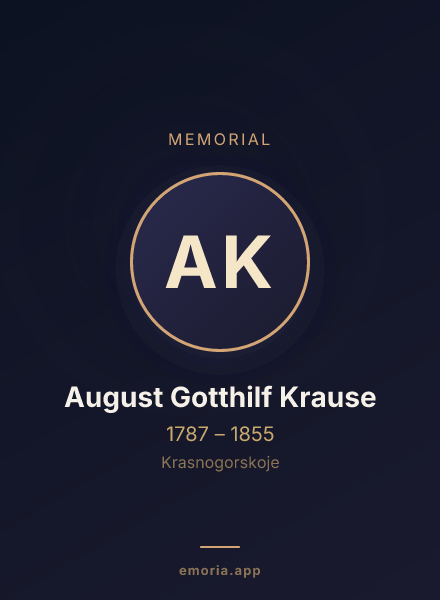 Memorial portrait of August Gotthilf Krause