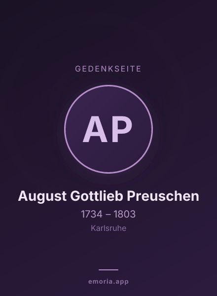 Gedenkportrait von August Gottlieb Preuschen