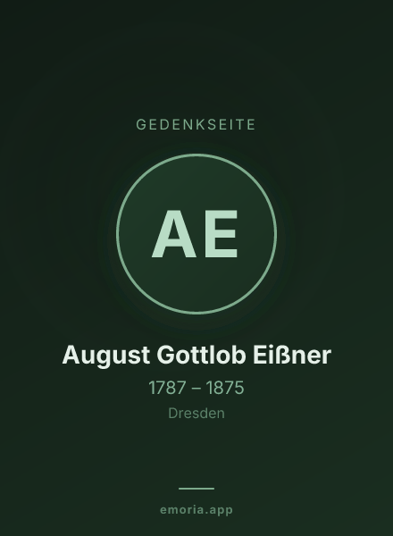 Gedenkportrait von August Gottlob Eißner