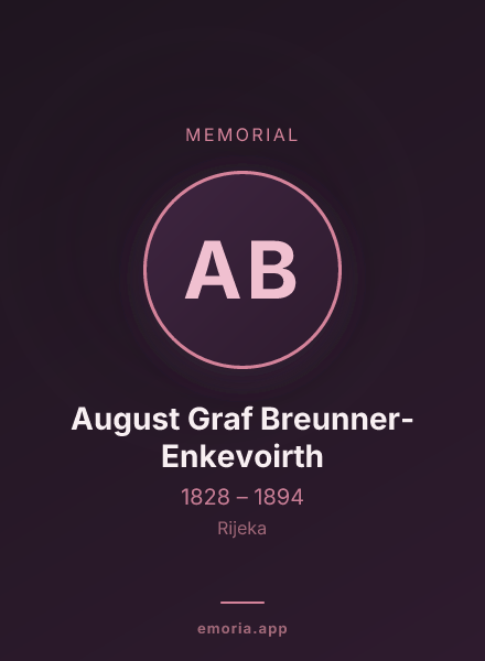 Memorial portrait of August Graf Breunner-Enkevoirth
