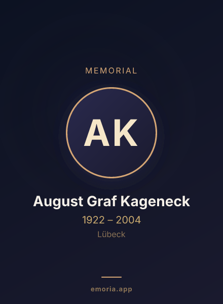 Memorial portrait of August Graf Kageneck