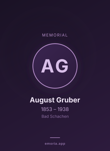 Memorial portrait of August Gruber