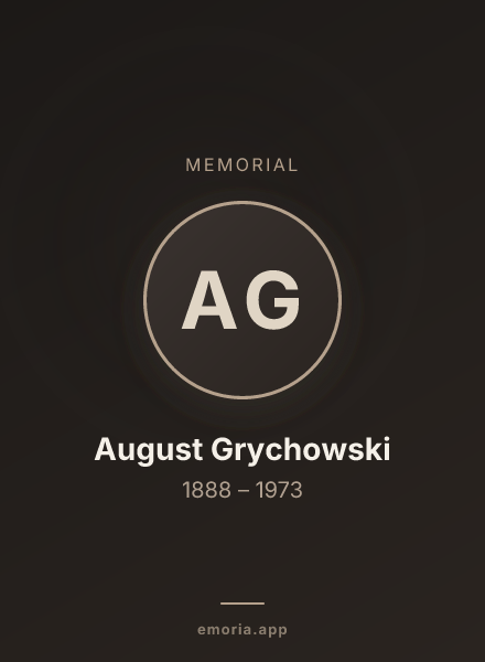 Memorial portrait of August Grychowski