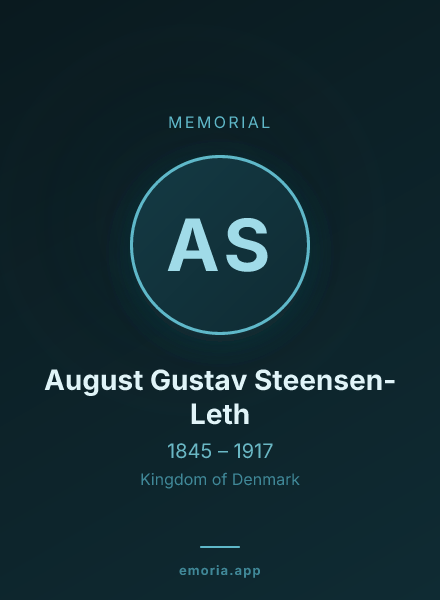 Memorial portrait of August Gustav Steensen-Leth