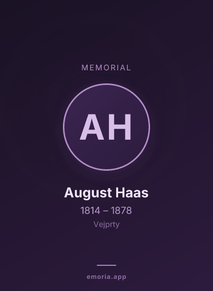 Memorial portrait of August Haas