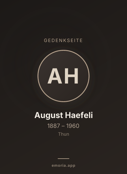 Gedenkportrait von August Haefeli