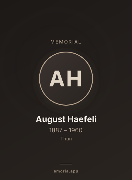 Memorial portrait of August Haefeli
