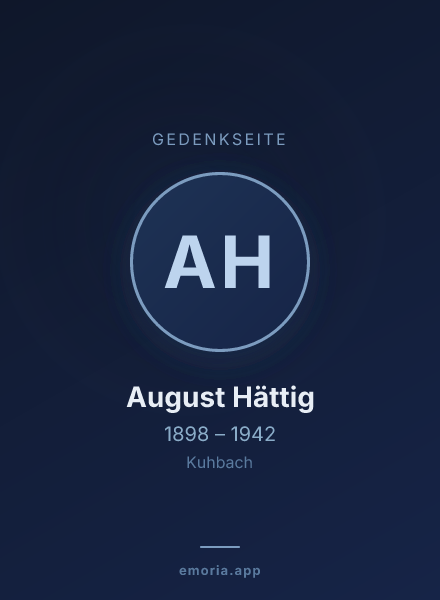 Gedenkportrait von August Hättig
