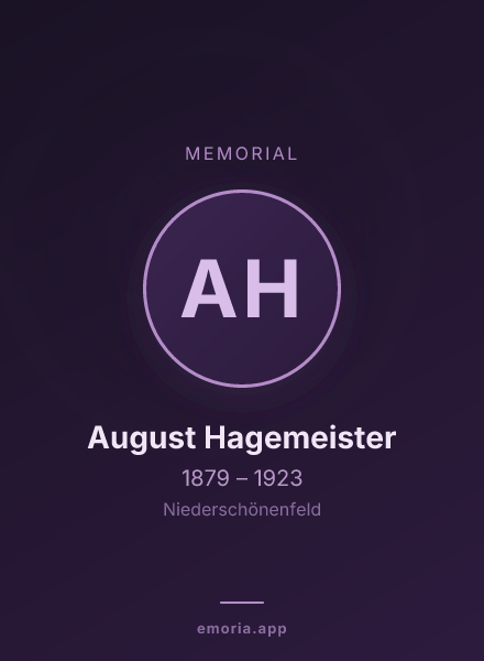 Memorial portrait of August Hagemeister