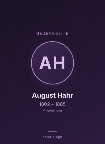 Gedenkportrait von August Hahr