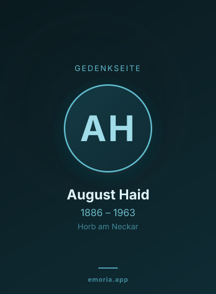 Gedenkportrait von August Haid