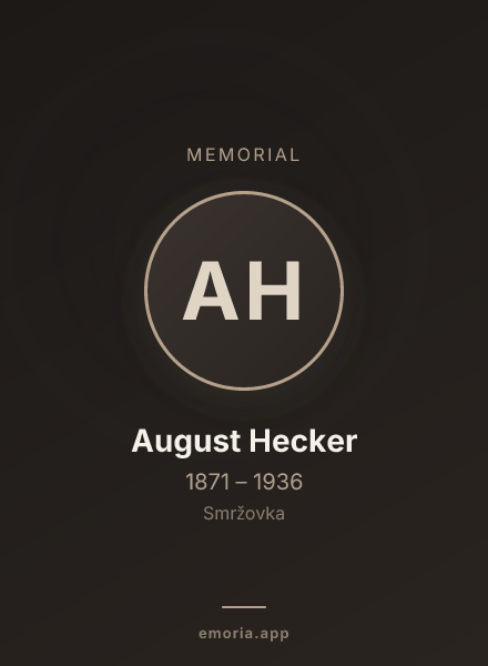 Memorial portrait of August Hecker