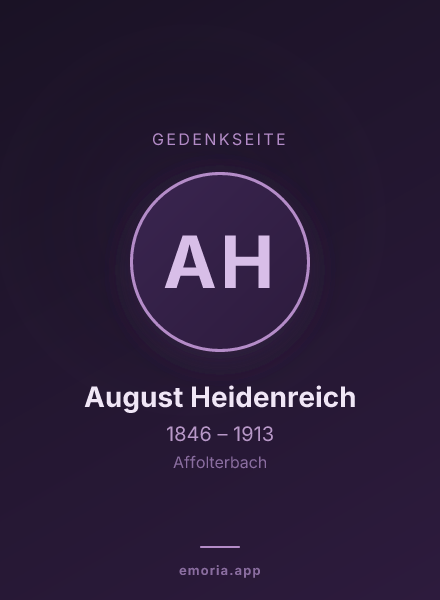 Gedenkportrait von August Heidenreich