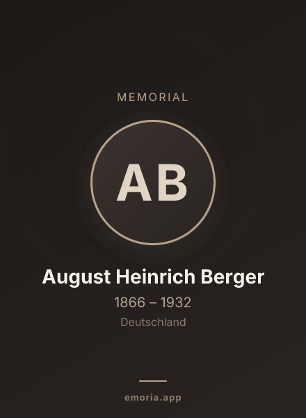 Memorial portrait of August Heinrich Berger