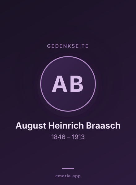 Gedenkportrait von August Heinrich Braasch