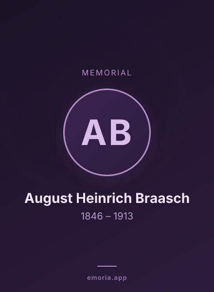 Memorial portrait of August Heinrich Braasch