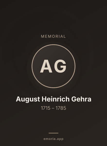 Memorial portrait of August Heinrich Gehra