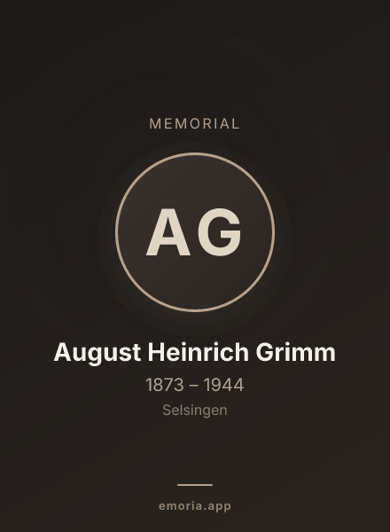 Memorial portrait of August Heinrich Grimm